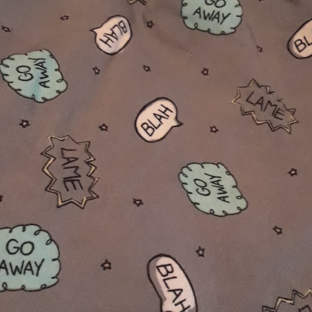 ANTISOCIAL GROUCHY Pajama Pants Go Away Lame XL